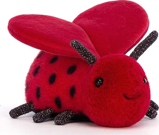 Jellycat Loulou Love Bug Stuffed Animal, 5 inches - Insect & Bug Plush Toy - Classic Children's Gift - Valentine's Day Gift