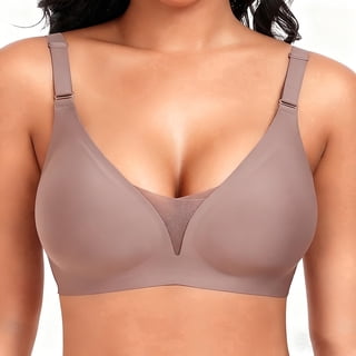 LOUMILEO Smooth Wireless Bras for Women Push Up Bras Full Coverage Comfort No Underwire Supportive Bra