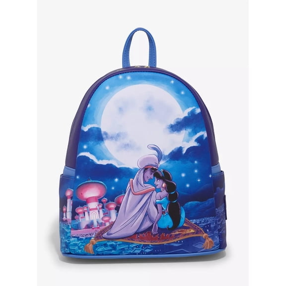 LOUNGEFLY BACKPACK ALADDIN AND JASMINE MAGIC CARPET RIDE