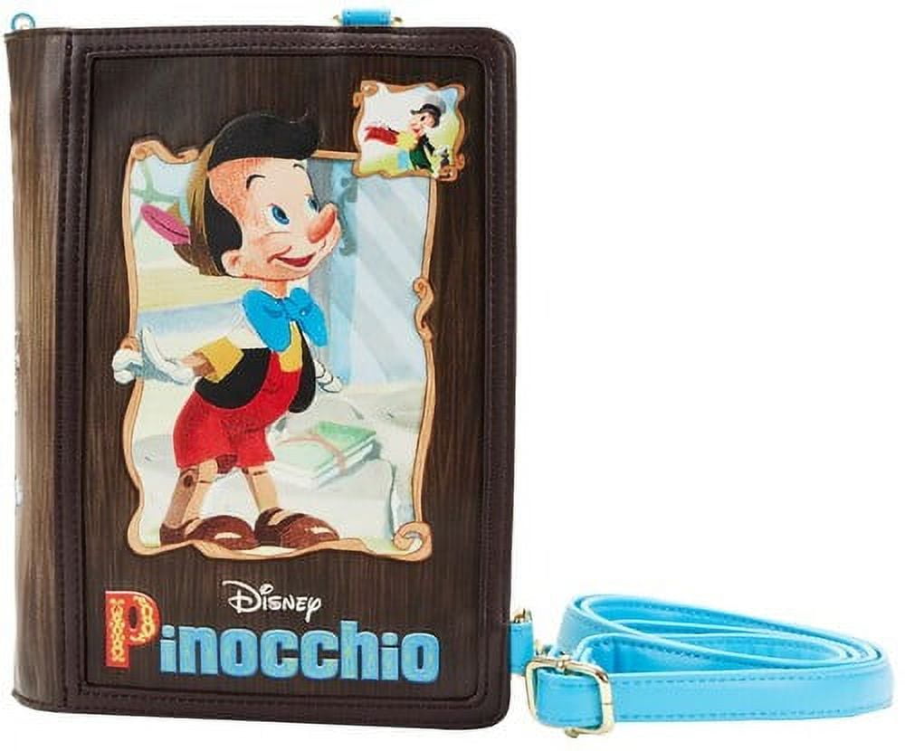 Loungefly Pinocchio Classic Books Crossbody Bag & Wallet Set Loungefly Disney Classic Books Pinocchio Convertible  main image 3