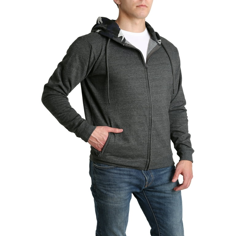 LOUNGEHERO Adult Mens Zip Up Hoodie Pajamas Sleep Tops Sizes S XL Walmart