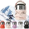 thumbnail image 1 of LOUQIBINE Agriculturi Waterproof Fleece-Lined Hood, Balaclava Face Mask Men Women, 2-in-1 Ski Mask Right Over Helmet, Windproof Keep Head & Neck Warm for Skiing and Winter Outdoor Activities, 1 of 8