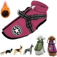 thumbnail image 1 of LOUQIBINE Furry King 3-in-1 Dog Winter Coat with Harness, Waterproof Windproof Warm Fleece Lined Jacket for Small Medium Large Dogs, 1 of 6