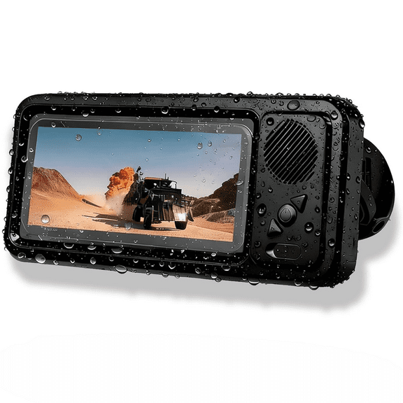 LOUQIBINE Shower Phone Holder with Bluetooth Speaker, 100% Waterproof and Fog-Proof Design, 360° Rotation Mount for Bathroom Use, Compatible with Phones Under 9 Inches