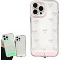 thumbnail image 1 of LOUQIBINE Vibrant LED Bowknot Phone Case for iPhone 16 15 14 13 12 11 Pro Max, Slim Clear Glow Light Up Phone Cover with Color Changing Lights, TPU Protection, 1 of 5