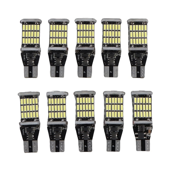 LOUVEROLA 10 Pack T15 921 912 LED Reverse Backup Light Bulbs, W16W 916 6000K White - New