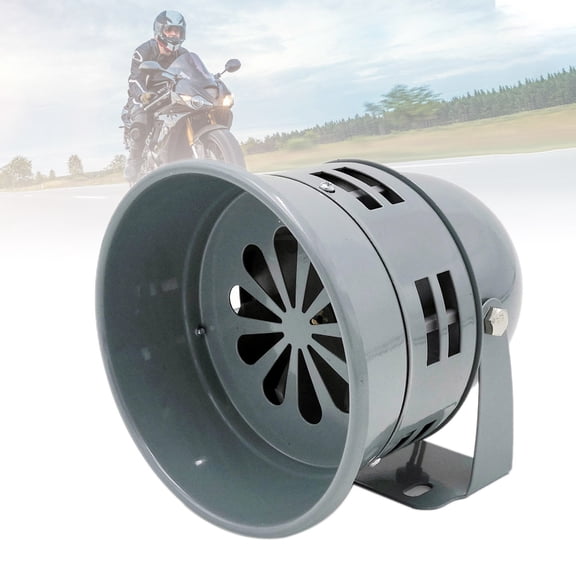 LOUVEROLA 12V 300DB GRAY ELECTRIC MOTOR DRIVEN AIR RAID AIR HORN SIREN ALARM CAR/TRUCK/RV/SUV