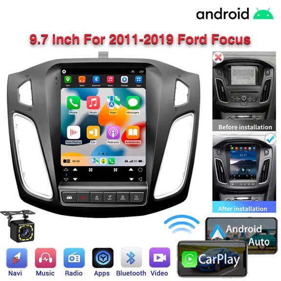 LOUVEROLA 1set Car Stereo Radio For Ford Focus 2012-2018 Android 12