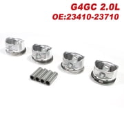 LOUVEROLA 4pcs Engine Pistons Rings Set For 2000-2012 Hyundai Kia G4GC 2.0L 23410-23710