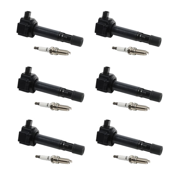 LOUVEROLA 6pcs ignition coils+ 6pcs Iridium Spark Plugs for Honda Accord 2013-2017 UF713+97390