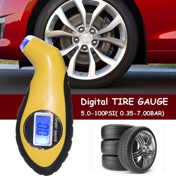 LOUVEROLA LCD Digital Tire Pressure Gauge, Auto Car Truck Air PSI Meter Tester Tyre Gage - New