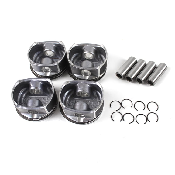 LOUVEROLA 4pcs Pistons & Rings Set 82mm for 1.8L Mercedes-Benz W203 W204 A209 C200K M271 2710302217