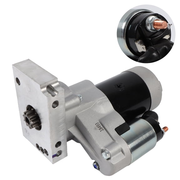 LOUVEROLA Starter Motor Compatible with Chevrolet SBC 2.5KW 12V CW 9T 18493 Black