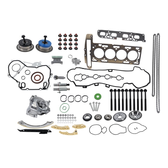 LOUVEROLA Timing Chain Kit Head Gasket Bolts Set For 2009-2016 GM Ecotec 2.0L 2.4L