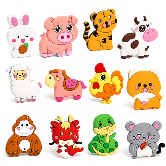 LOVARIA 12Pcs Fridge Magnets,3D Mini Magnets,Tiny Magnets,Style1