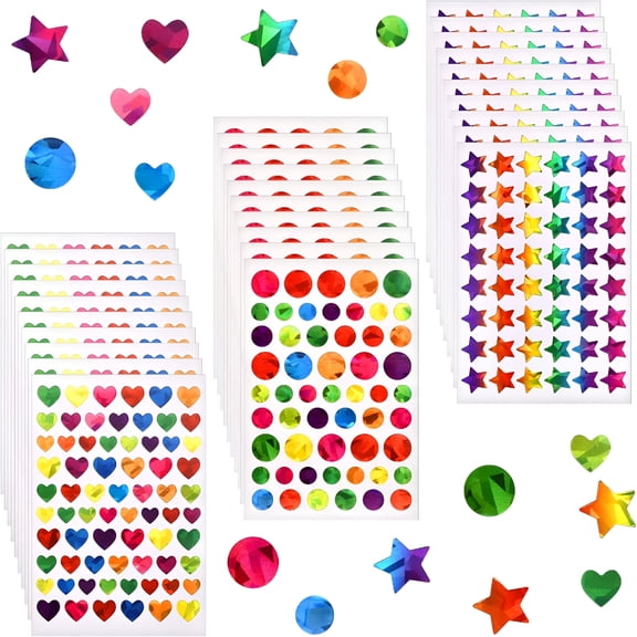 LOVARIA 1710 Pcs Star Stickers for Kids Reward,Small Sparkly Holographic Sticker for School Classroom Student Teacher Supplies Behavior Reward Chart and Diy Decoration
