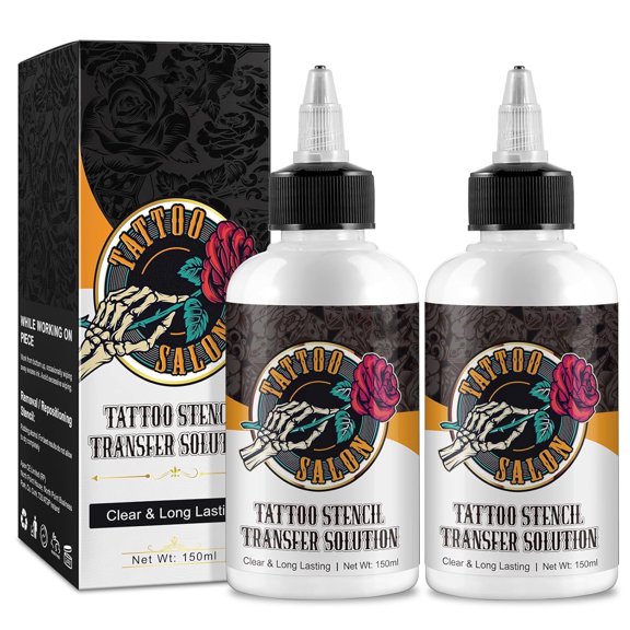 LOVARIA 2 PCS Tattoo Stencil Transfer Gel Solution,Stencil Magic Cream,Tattoo Application Solution for Transfer Paper Machine Stencils,Long-Lasting&Clear