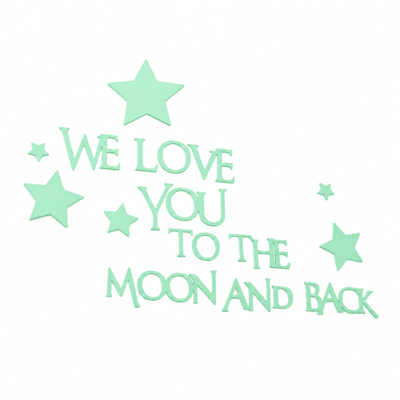LOVARIA 2026 New Glow in the Dark Moon and Back Wall Stickers,3D Luminous Star Decals for Kids Room,Night Light Nursery Decor,Removable Space Theme Art for Bedroom,Playroom,Study