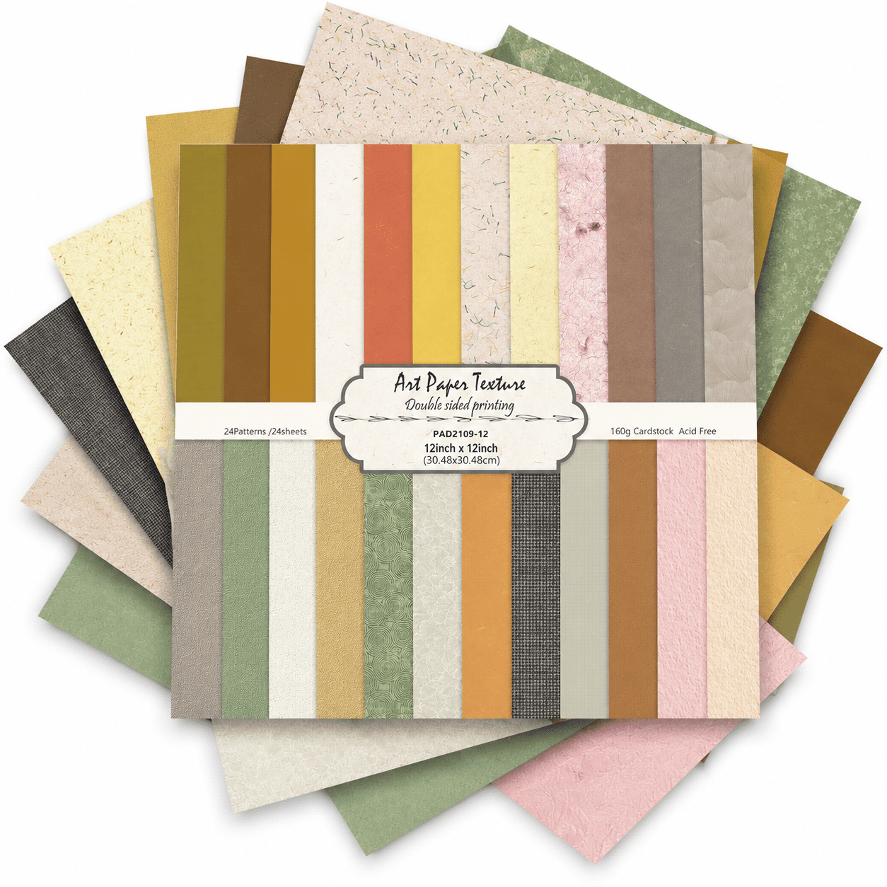 Patternes Paper LOVARIA 24 Sheets Scrapbook Paper-Boho Patterned Cardstock Paper Pads ...