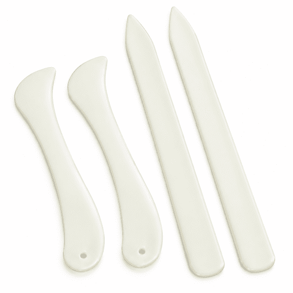 LOVARIA 4 Pcs Bone Folders, Crease Makers, Scoring Tool, Plastic Bone Folder Paper Creaser, Folding Bookbinding Tool, Origami Tools for Making Paper Crafts Quilting Leathercraft Bookbinding