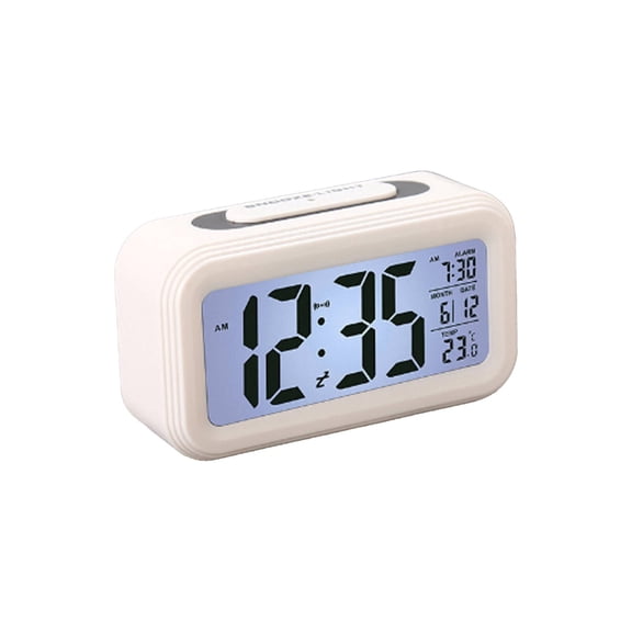 LOVARIA Alarm Clock,Smart Digital Clock for Bedrooms,Automatic Adjustable Backlit Bedside Clock with Gradual Alarm and Temperature Display