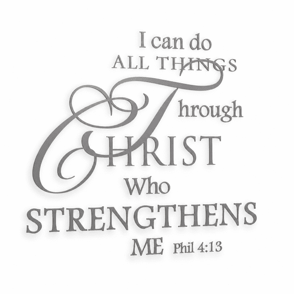 LOVARIA Motivational Quotes Vinyl Wall Decal Stickers I Can Do All Things Through Christ Who Strengthens Me Vinyl Christian Quotes Bible Scripture Inspirational Words Wall Religious Home Decor
