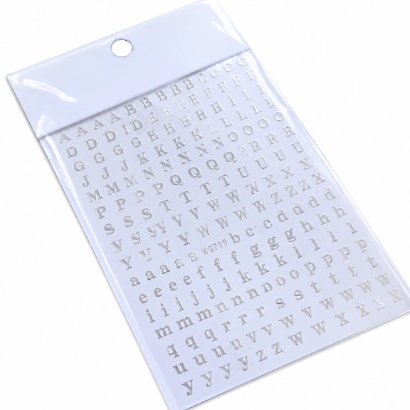 LOVARIA Nail Art Stickers Decals English Alphabet Letters Uppercase Lowercase