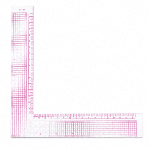LOVARIA Plastic L-Square Shape Ruler French Curve Sewing Measure Professional Tailor Craft Tool, L-Square Ruler, Sewing Ruler