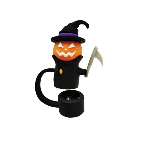 LOVARIA Straw Toppers,Festive Halloween-Themed Straw Covers,Non-Toxic Silicone Straw Covers,Reusable Straw Caps for All Occasions