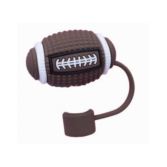 LOVARIA Straw Toppers,Protective Dust-Free Straw Covers,Food-Safe PVC Silicone Straw Covers,Creative Sports Design Straw Caps