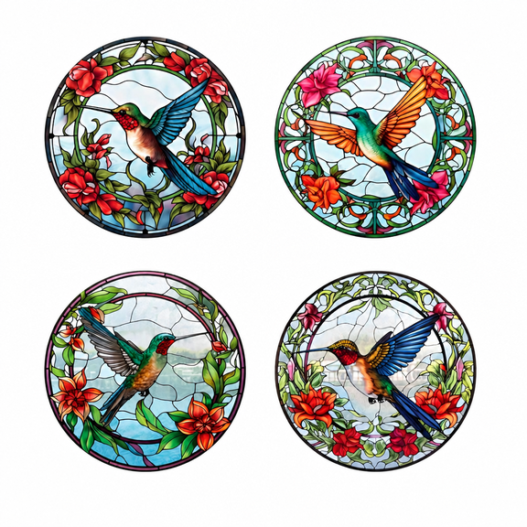 LOVARIA Window Decals for Glass Windows,Window Decals to Prevent Bird Strikes,4 Sheets Anti Collision Bird Stickers up Lighting Indoors Window Clings Decal Birds Pvc