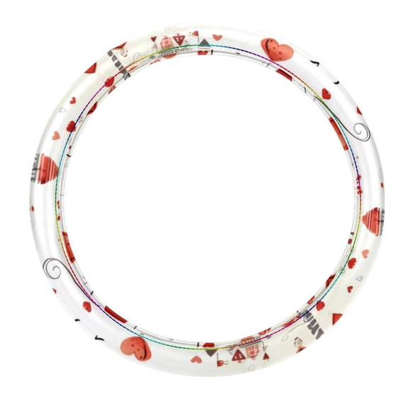 LOVE 14.5 Inch Printing PVC Leather Steering Wheel Cover Auto Accessories