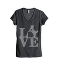 thumbnail image 1 of LOVE Bernese Mountain Dog Women's Fashion Relaxed V-Neck T-Shirt Tee Charcoal Grey 2X-Large, 1 of 3