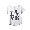 thumbnail image 1 of LOVE Bernese Mountain Dog Women's Fashion Slouchy Dolman T-Shirt Tee Heather White 3X-Large, 1 of 3