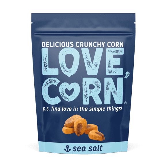 LOVE CORN: Sea Salt 4oz | Roasted Crunchy Corn - Gluten-Free - Plant based & Vegan - Healthy Snack - Low Calorie - Non GMO