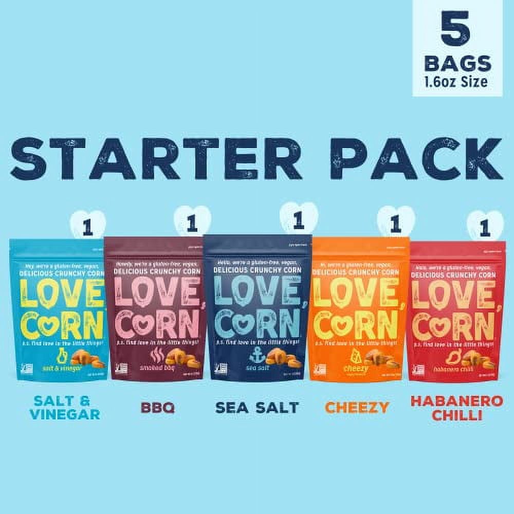 LOVE CORN Sea Salt, Delicious Crunchy Corn Natural Snack