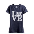thumbnail image 1 of LOVE Chihuahua Dog Women's Fashion Relaxed T-Shirt Tee Heather Navy Large, 1 of 3