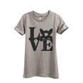 thumbnail image 1 of LOVE Chihuahua Dog Women's Fashion Relaxed T-Shirt Tee Heather Tan Small, 1 of 3
