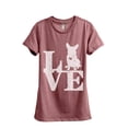 thumbnail image 1 of LOVE Corgi Dog Women's Fashion Relaxed T-Shirt Tee Heather Rouge X-Large, 1 of 3