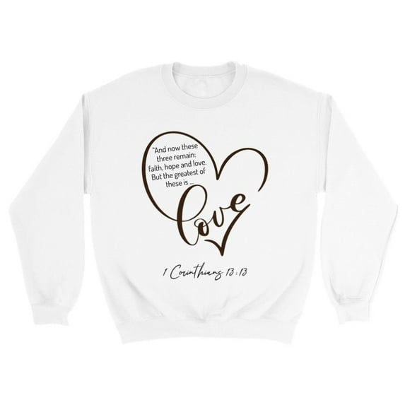 LOVE Crewneck Sweater ( Color:White; Size:S;)