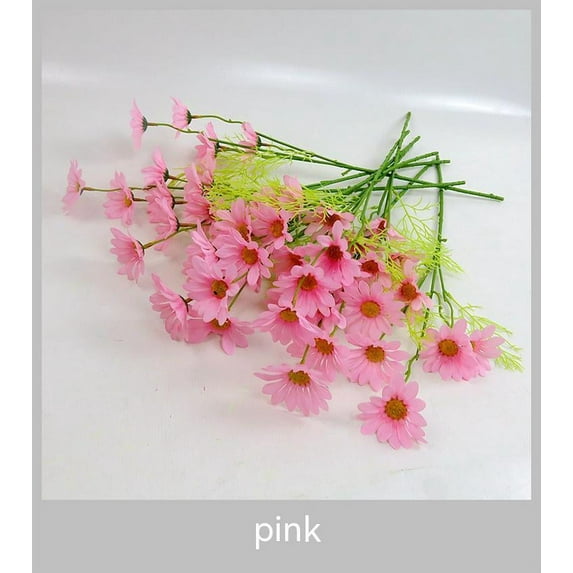 LOVE DOCK 10 Pieces Artificial Flower Daisy Home Decoration Chamomile Fake Flower Photography Props Silk Flower