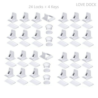 Yirtree 10Pcs Magnetic Cabinet Locks , Easy Installation Tool - Child Proof  Drawers - No Tools Or Screws Needed Magnetic Children Protection Safety