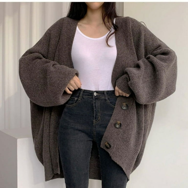 V-Neck Single-Breasted Loose Sweater V-Neck Single-Breasted Loose Sweater