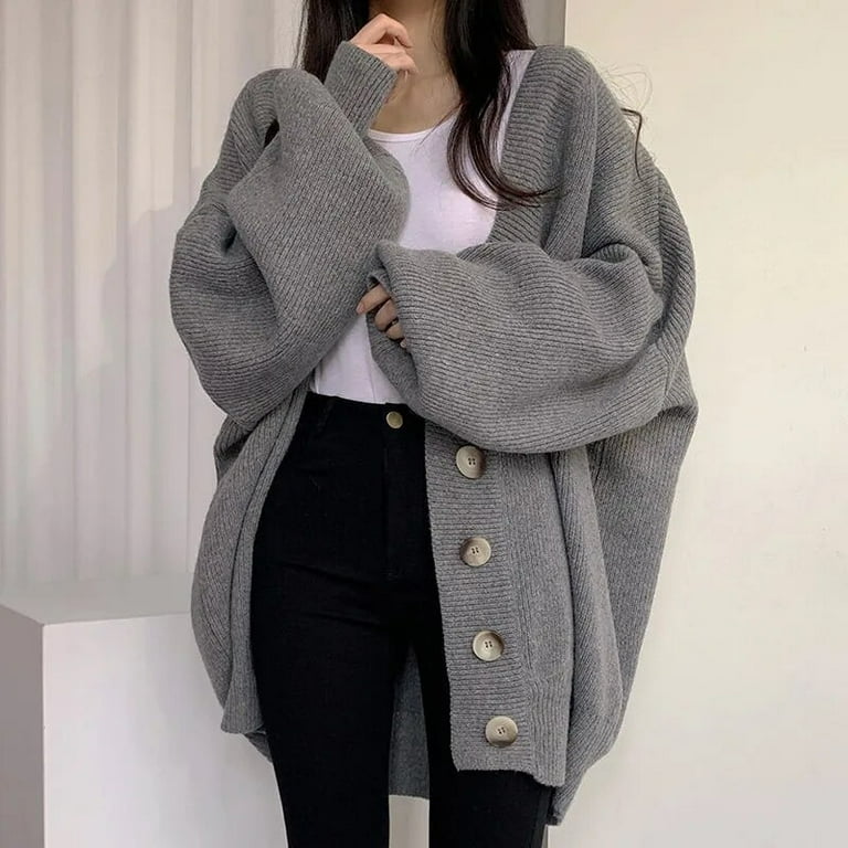 V-Neck Single-Breasted Loose Sweater V-Neck Single-Breasted Loose Sweater