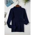 thumbnail image 1 of LOVE DOCK Simple Women Sweater Winter Stand Collar Fashion Pullover Elastic Knit Ladies Jumper Casual Solid Black Female Basic Tops, 1 of 6