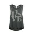 thumbnail image 1 of LOVE Dachshund Dog Women's Fashion Sleeveless Muscle Tank Top Tee Charcoal Grey X-Large, 1 of 4