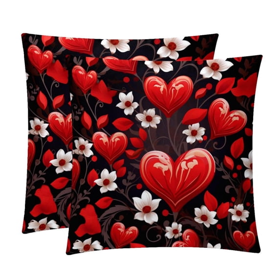 LOVE Decorative Pillows Covers Set of 2 - Unique Patterns, 16x16, 18x18, 20x20 Inches - Throw Pillow Covers for Home Decor, Bedroom, Living Room for Various Occasions