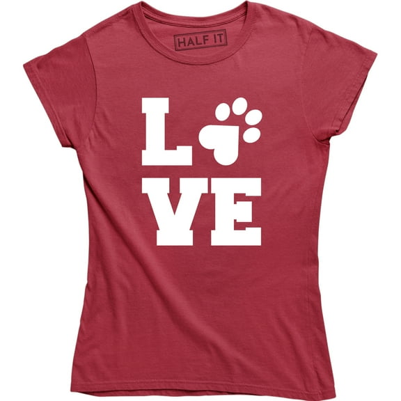 LOVE - Dog Footstep Print For Pet Lovers Women's Gift T-Shirt