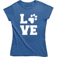 thumbnail image 1 of LOVE - Dog Footstep Print For Pet Lovers Women's Gift T-Shirt, 1 of 4