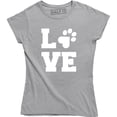 thumbnail image 1 of LOVE - Dog Footstep Print For Pet Lovers Women's Gift T-Shirt, 1 of 4